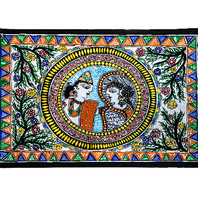 Gaon Originals Unframed Madhubani Painting (15.25X11.25) Inch