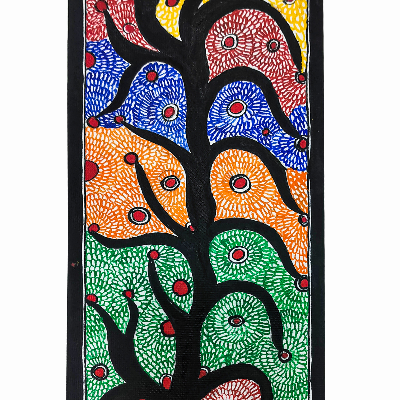 Gaon Originals Unframed Madhubani Painting 15x6 inch