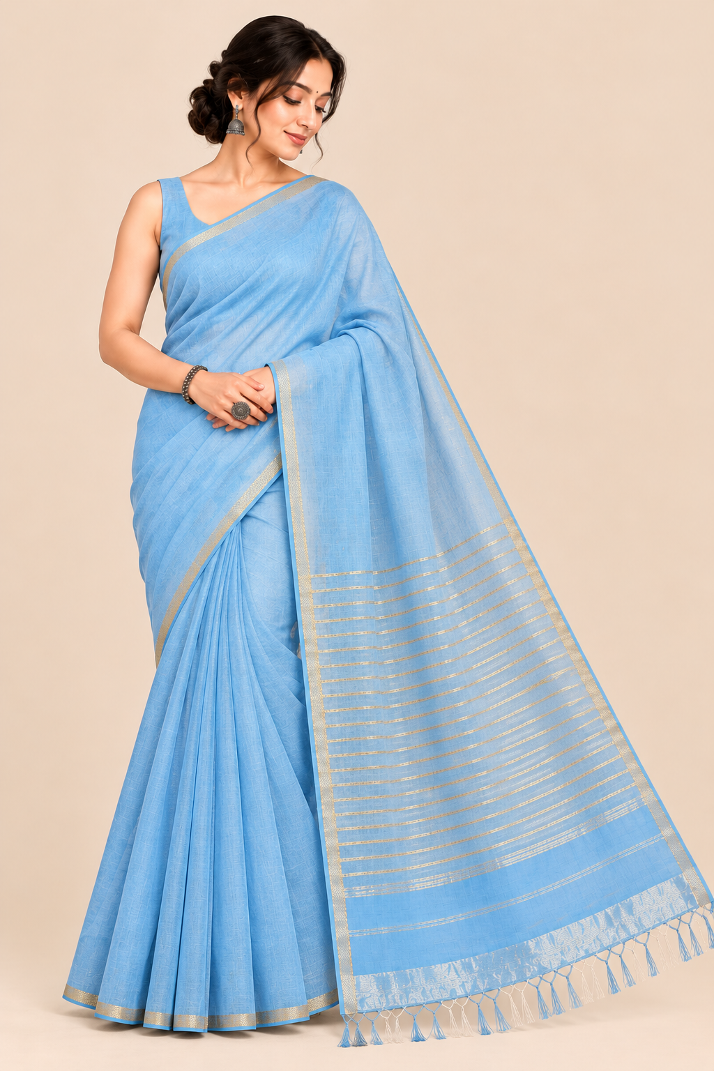 25 Ghar Border Kosa Pallu Saree