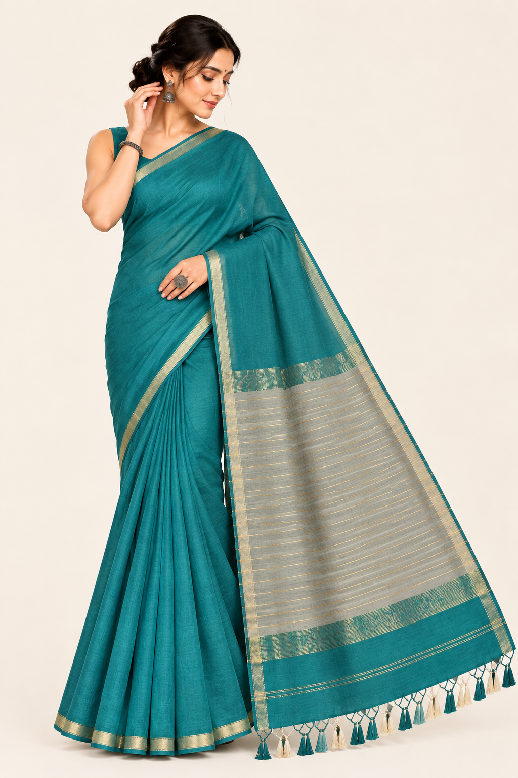 25 Ghar Border Kosa Pallu Saree