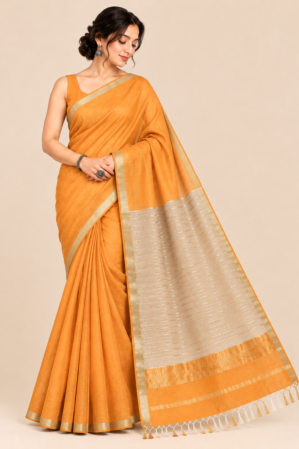 25 Ghar Border Kosa Pallu Saree